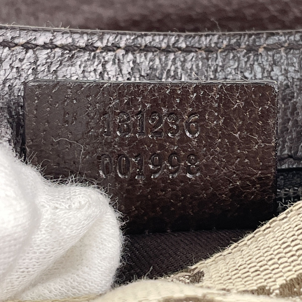 GUCCI GG Canvas Canvas Fabric Leather Fabric Beige Brown GUCCI GG Canvas Canvas Fabric Leather Fabric Beige Brown