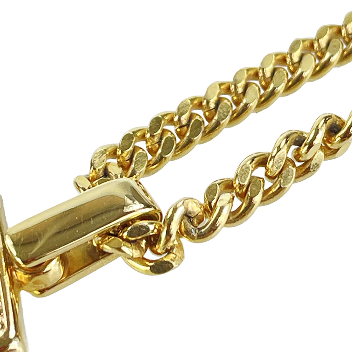 Christian Dior Logo Plate Gold-tone Gold Necklace 2031 | eBay