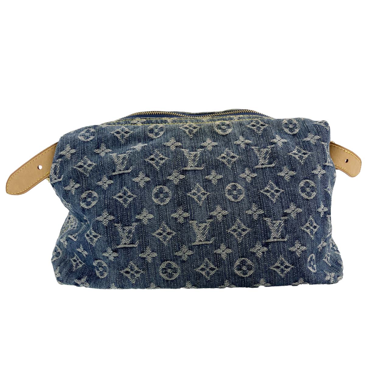 LOUIS VUITTON Lingge Damier Jeans ジgo-14 PM Shoulder Bag Gold Buckle Chain  Belt Shoulder Bag Blue