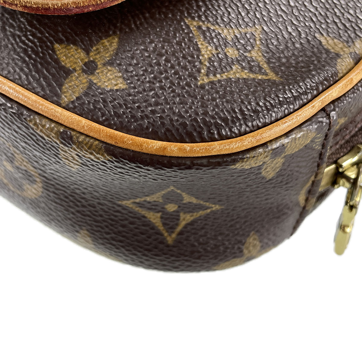 Louis Vuitton Monogram Pochette Gange Coated Canvas Brown Cross