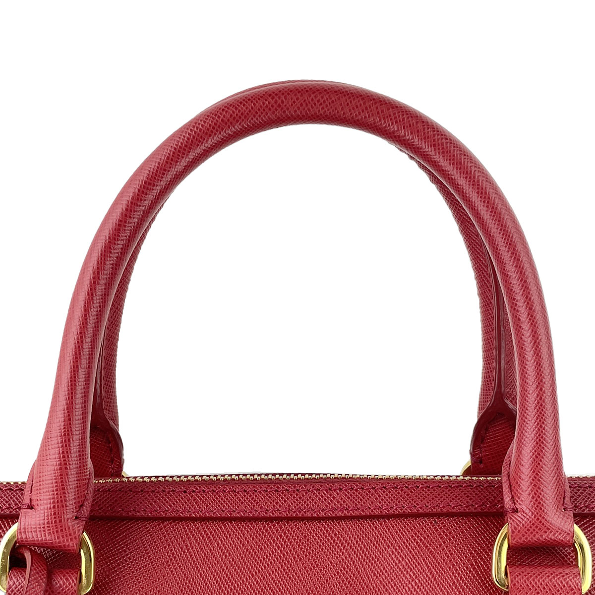PRADA Saffiano Lux Leather Fabric Red 2way Handbag 3051 | eBay