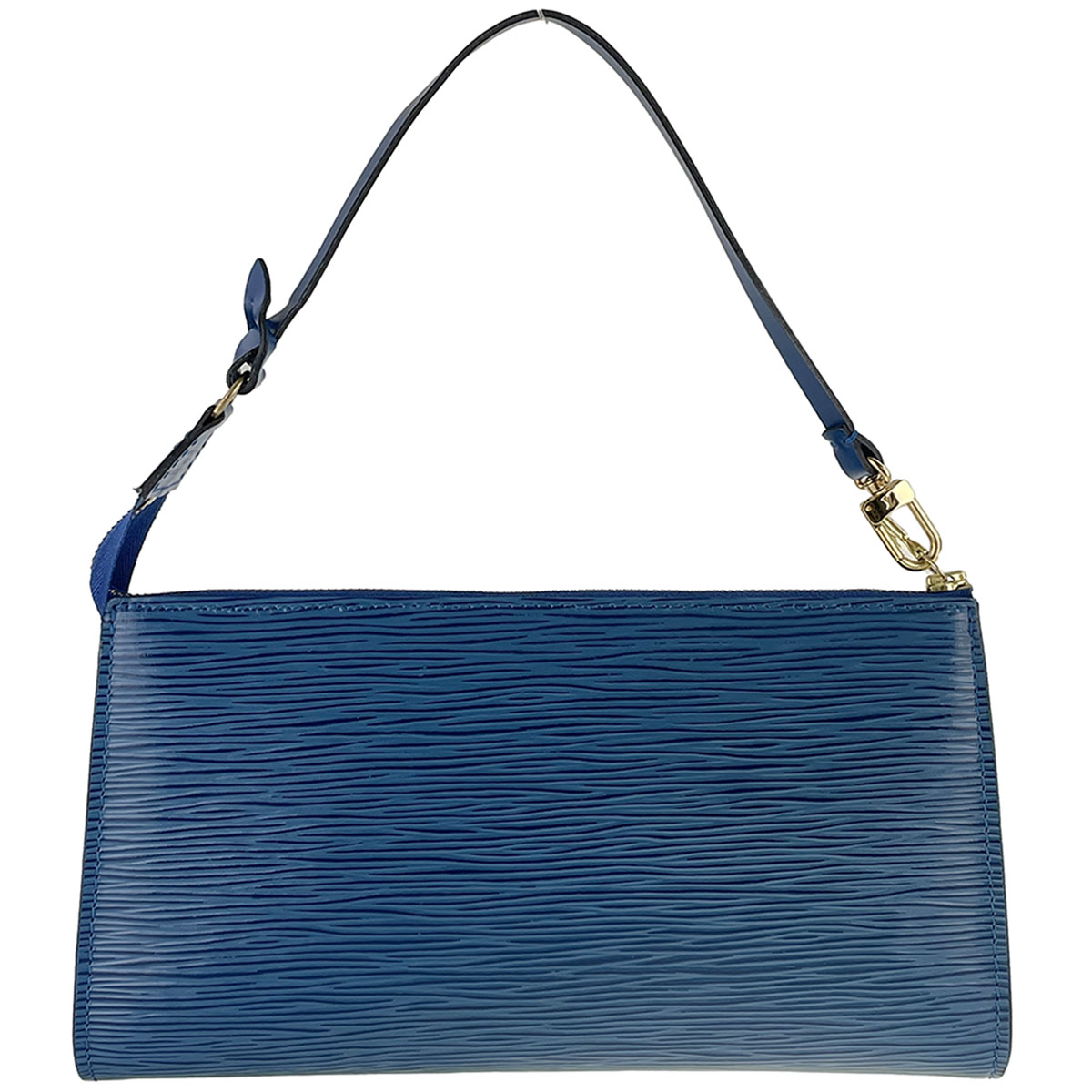 Louis Vuitton Epi Pochette Accessoires Leather Suede Blue Handbag