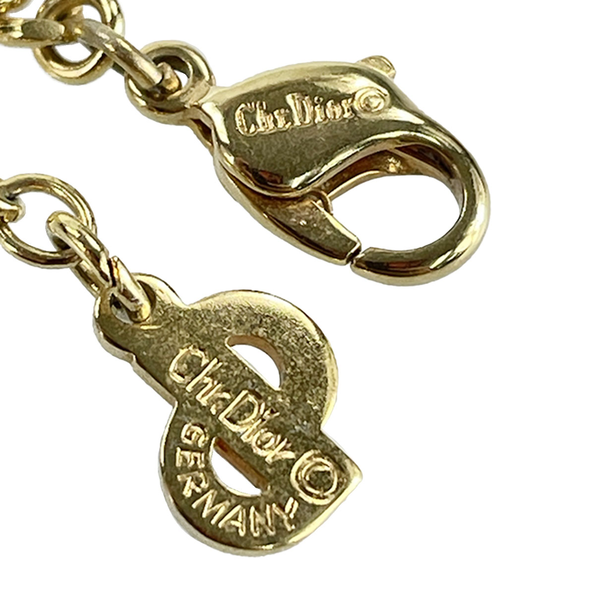 Christian Dior Logo Plate Gold-tone Gold Necklace 2031 | eBay